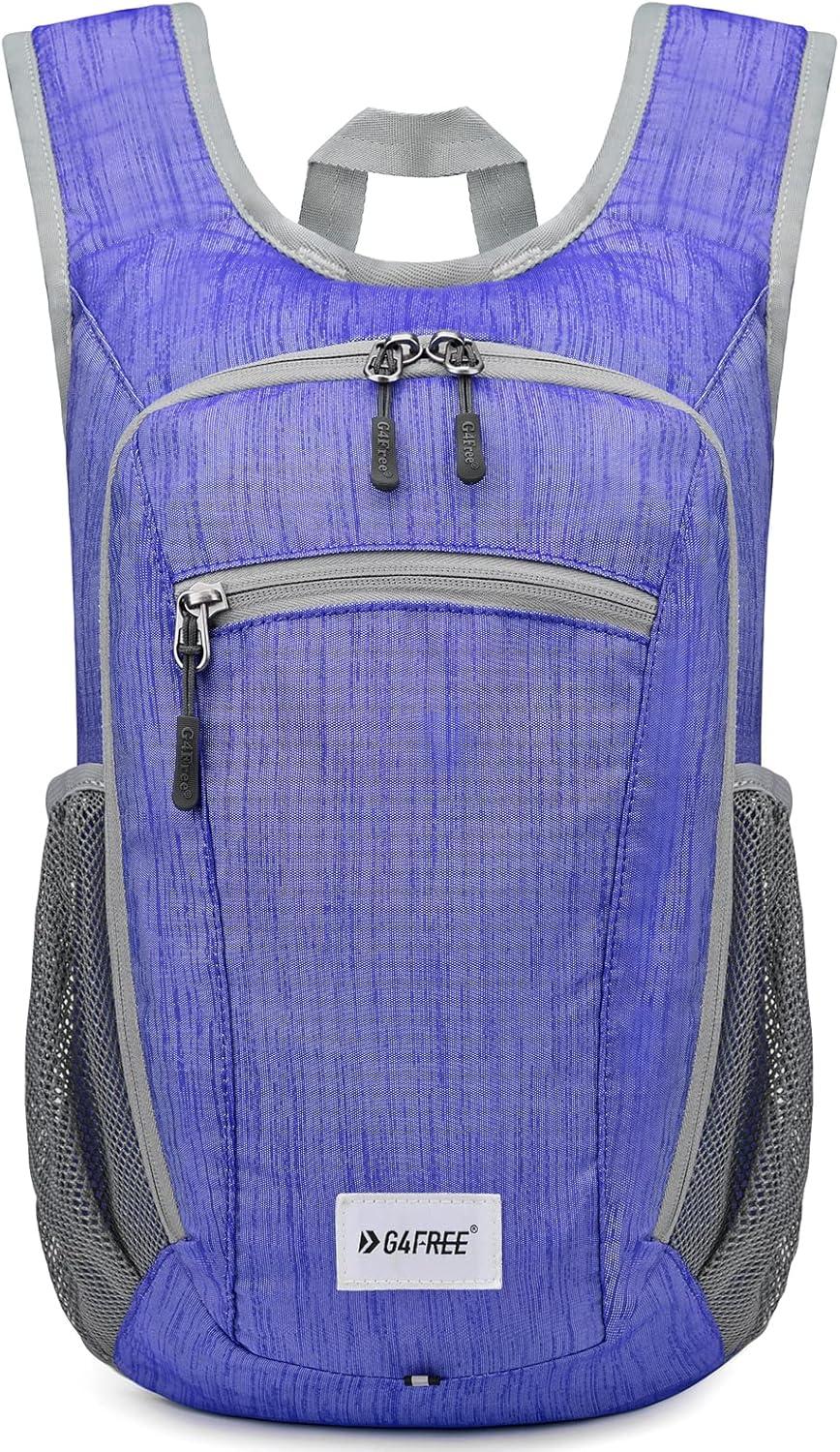 imageG4Free 10L15L Hiking Backpack Lightweight Packable Hiking Daypack Small Travel Outdoor Foldable Shoulder BagBlue