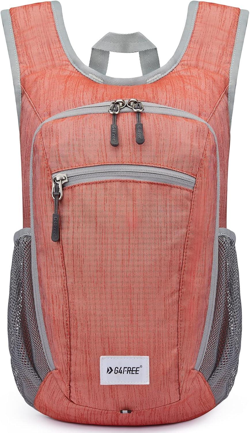 imageG4Free 10L15L Hiking Backpack Lightweight Packable Hiking Daypack Small Travel Outdoor Foldable Shoulder BagRed