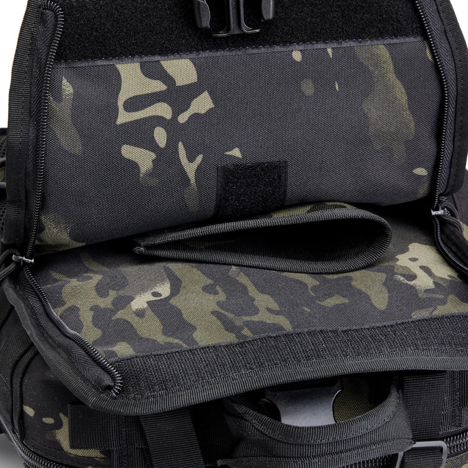 imageG4Free Large Tactical EDC Sling Bag Backpack Military Molle Bag Single Strap Shoulder Backpack for Men EDC Adjustable HolderBlack Cp