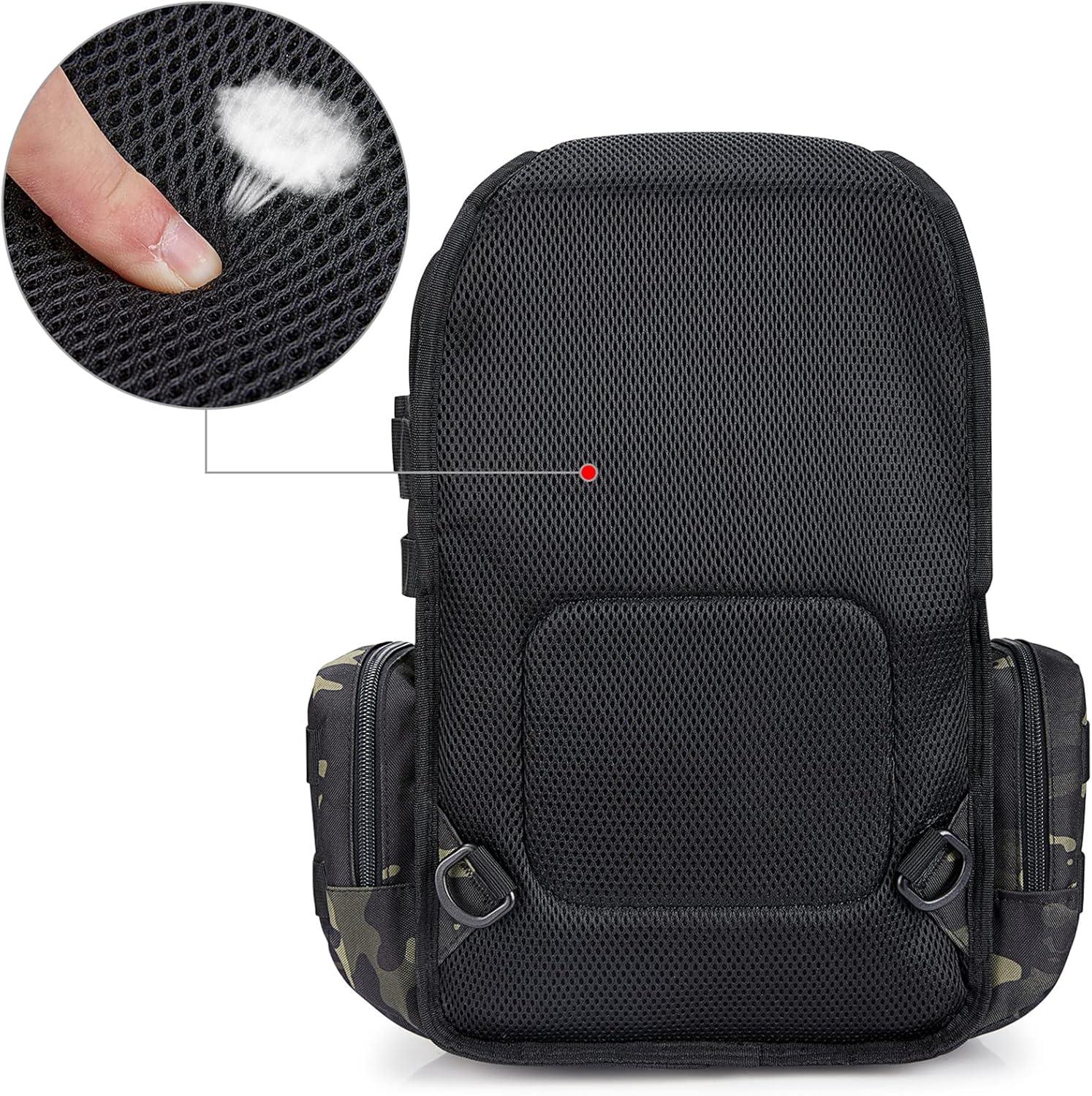imageG4Free Large Tactical EDC Sling Bag Backpack Military Molle Bag Single Strap Shoulder Backpack for Men EDC Adjustable HolderBlack Cp
