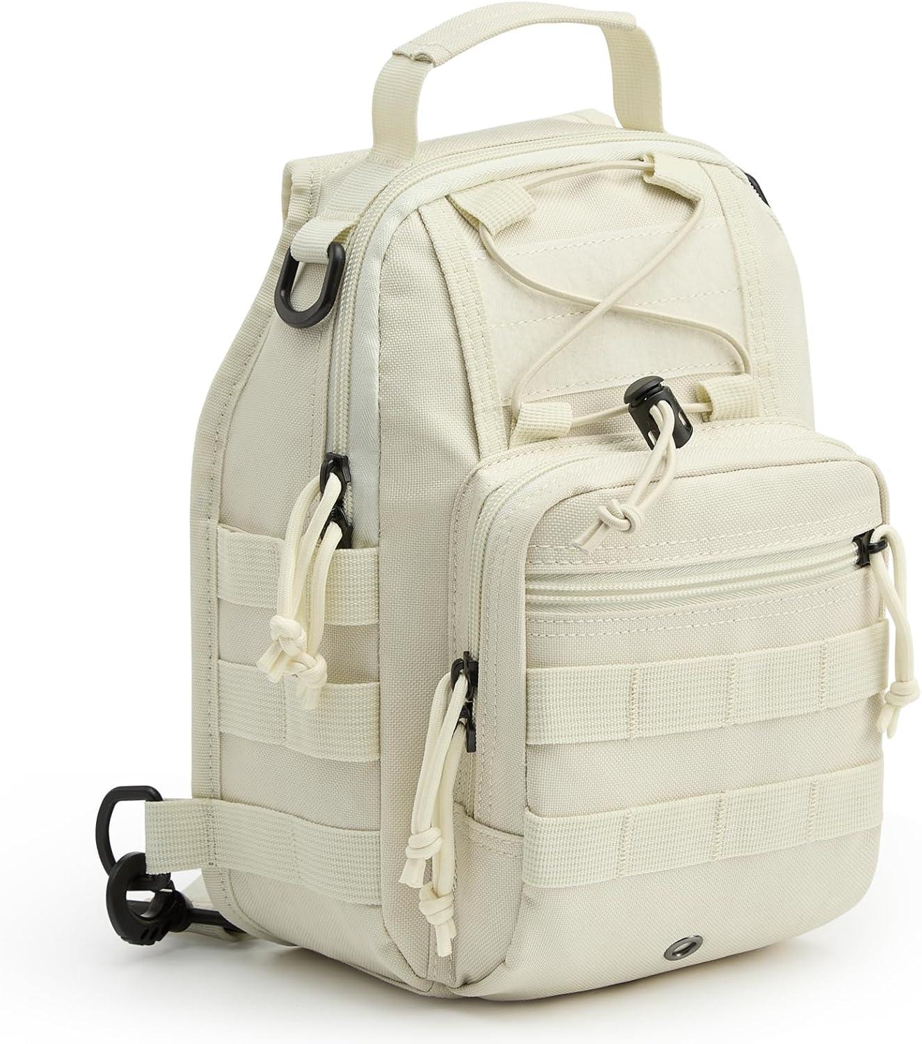 imageG4Free Outdoor Tactical Bag Backpack Military Sport Bag Pack Sling Shoulder Backpack Tactical Pack for Every Day CarryBeige