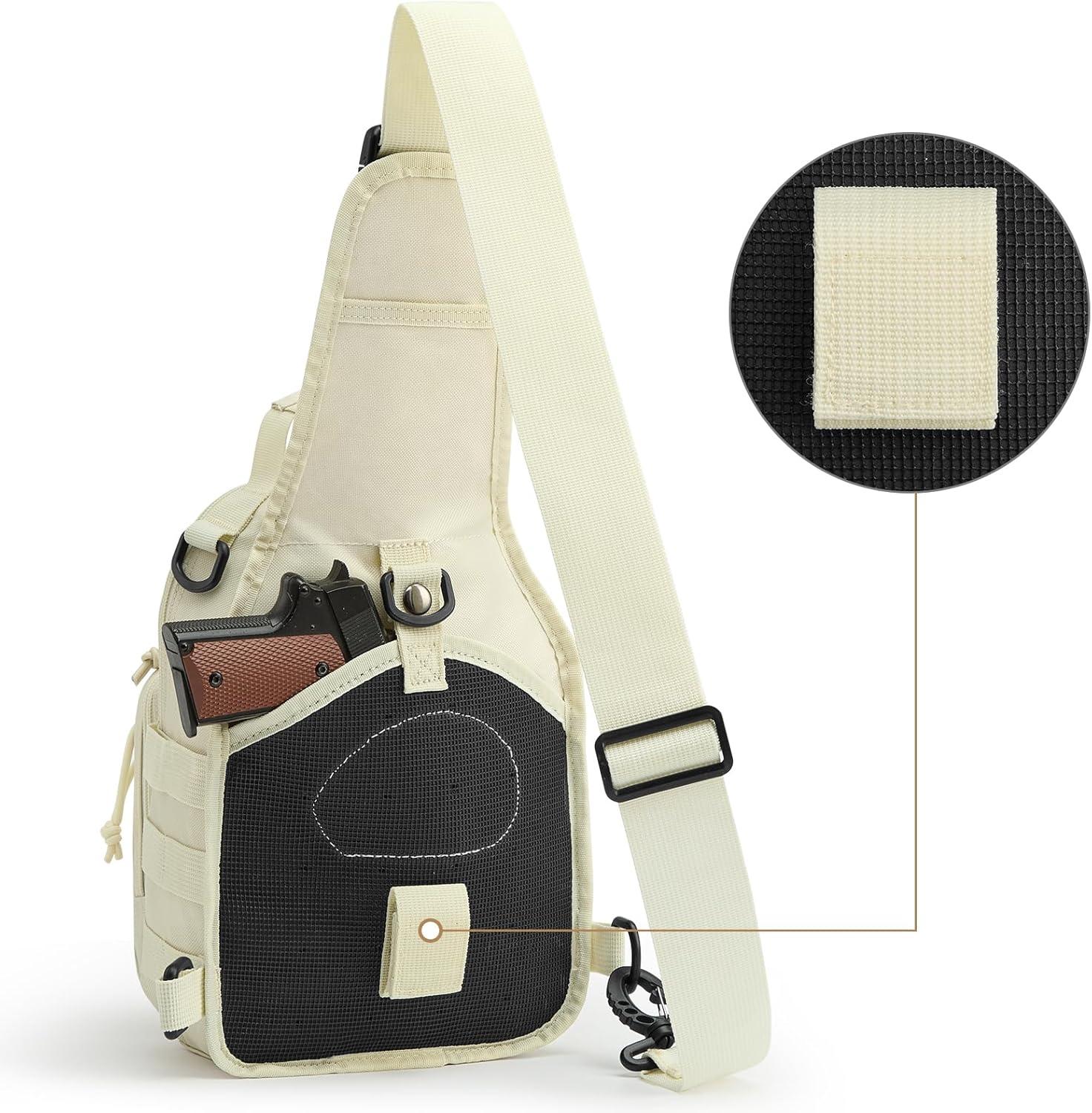 imageG4Free Outdoor Tactical Bag Backpack Military Sport Bag Pack Sling Shoulder Backpack Tactical Pack for Every Day CarryBeige