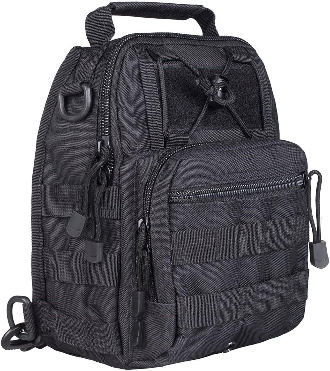 imageG4Free Outdoor Tactical Bag Backpack Military Sport Bag Pack Sling Shoulder Backpack Tactical Pack for Every Day CarryBlack