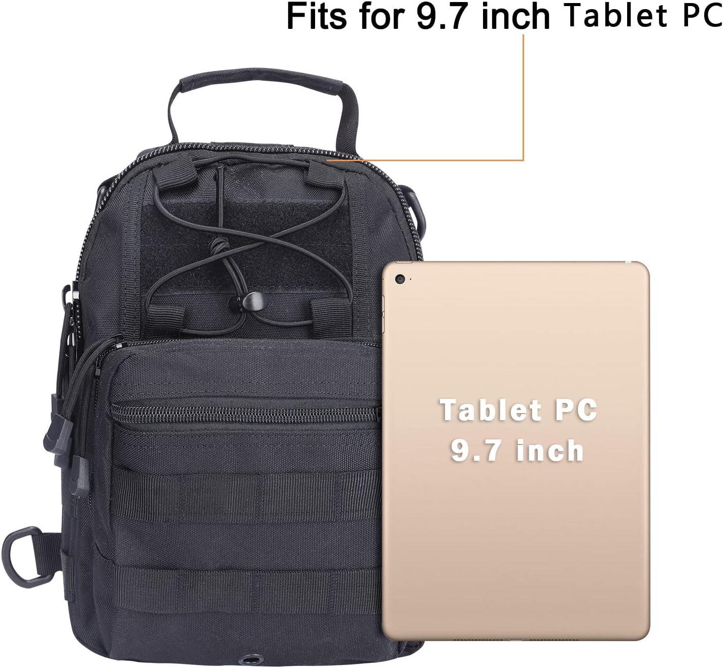 imageG4Free Outdoor Tactical Bag Backpack Military Sport Bag Pack Sling Shoulder Backpack Tactical Pack for Every Day CarryBlack