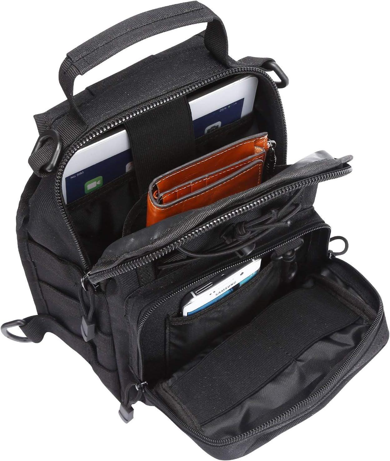 imageG4Free Outdoor Tactical Bag Backpack Military Sport Bag Pack Sling Shoulder Backpack Tactical Pack for Every Day CarryBlack