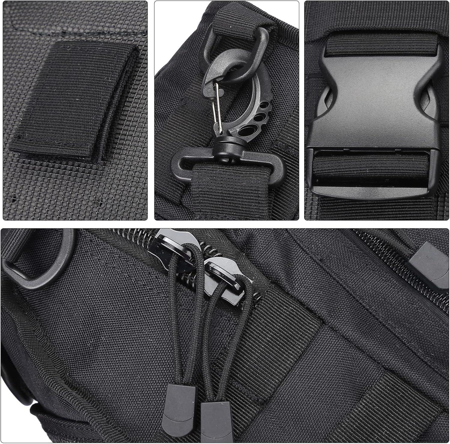 imageG4Free Outdoor Tactical Bag Backpack Military Sport Bag Pack Sling Shoulder Backpack Tactical Pack for Every Day CarryBlack