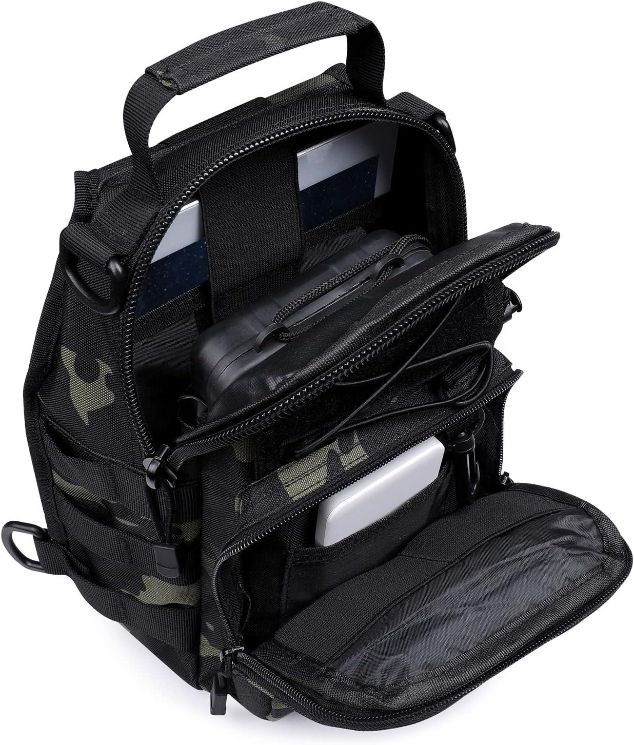 imageG4Free Outdoor Tactical Bag Backpack Military Sport Bag Pack Sling Shoulder Backpack Tactical Pack for Every Day CarryBlack Cp