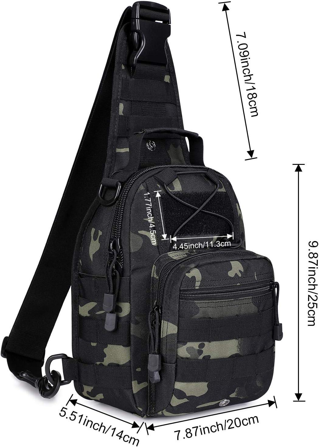 imageG4Free Outdoor Tactical Bag Backpack Military Sport Bag Pack Sling Shoulder Backpack Tactical Pack for Every Day CarryBlack Cp