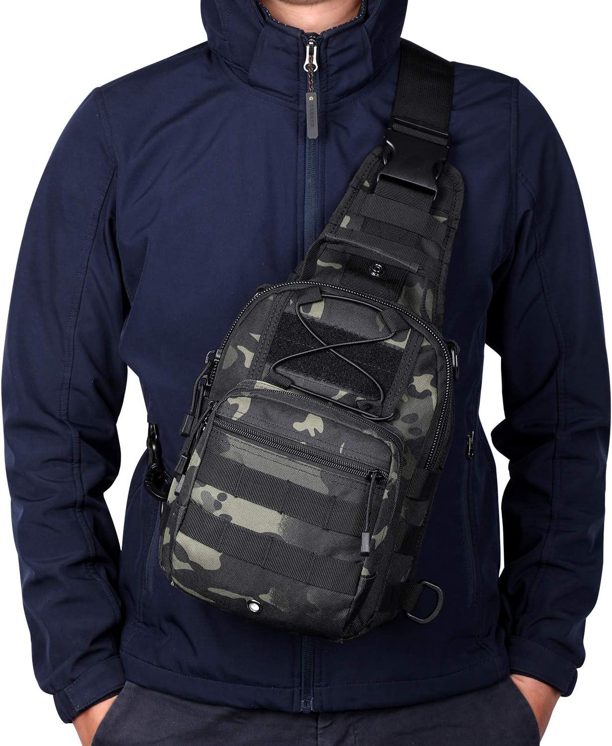 imageG4Free Outdoor Tactical Bag Backpack Military Sport Bag Pack Sling Shoulder Backpack Tactical Pack for Every Day CarryBlack Cp