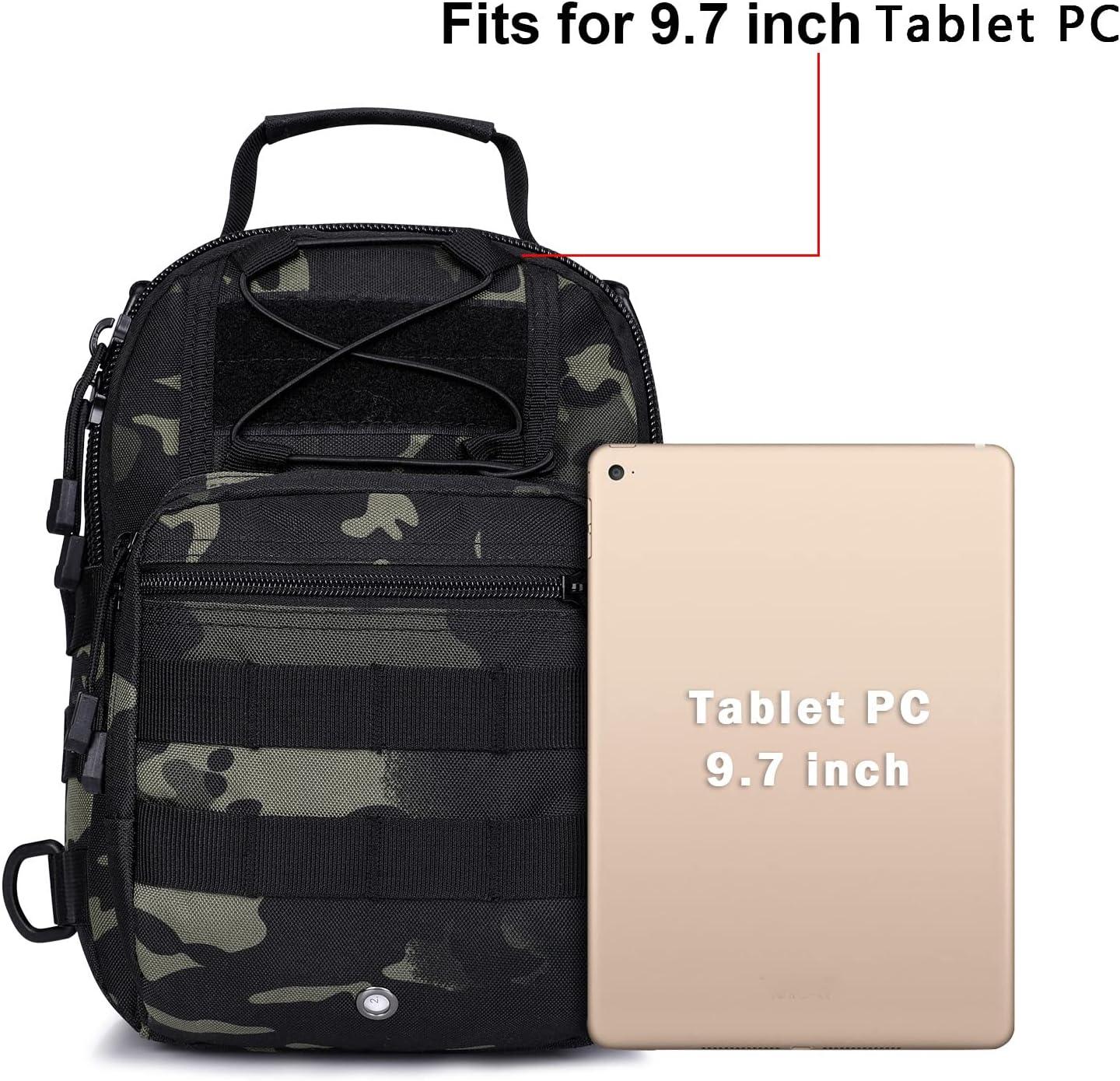 imageG4Free Outdoor Tactical Bag Backpack Military Sport Bag Pack Sling Shoulder Backpack Tactical Pack for Every Day CarryBlack Cp