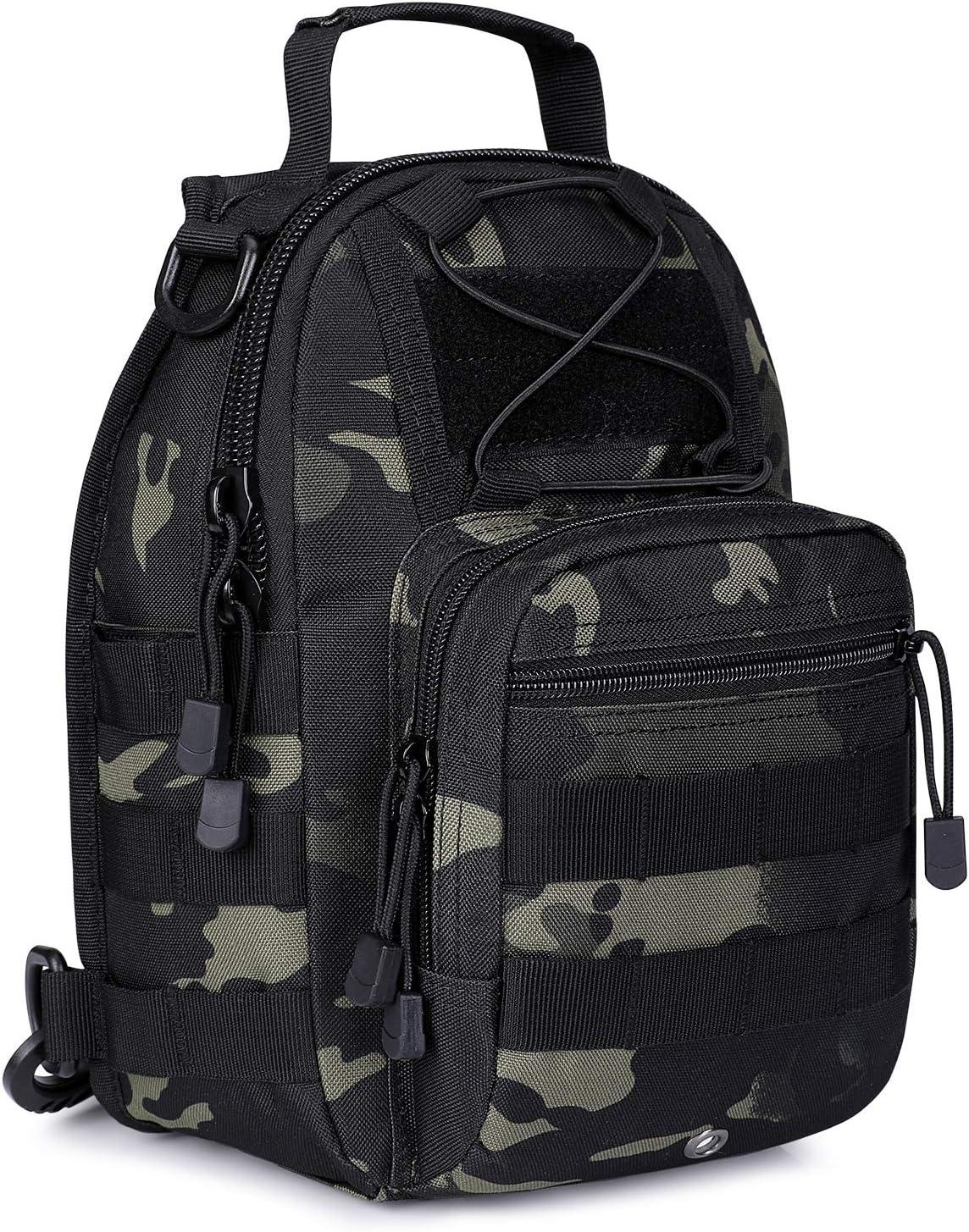 imageG4Free Outdoor Tactical Bag Backpack Military Sport Bag Pack Sling Shoulder Backpack Tactical Pack for Every Day CarryBlack Cp