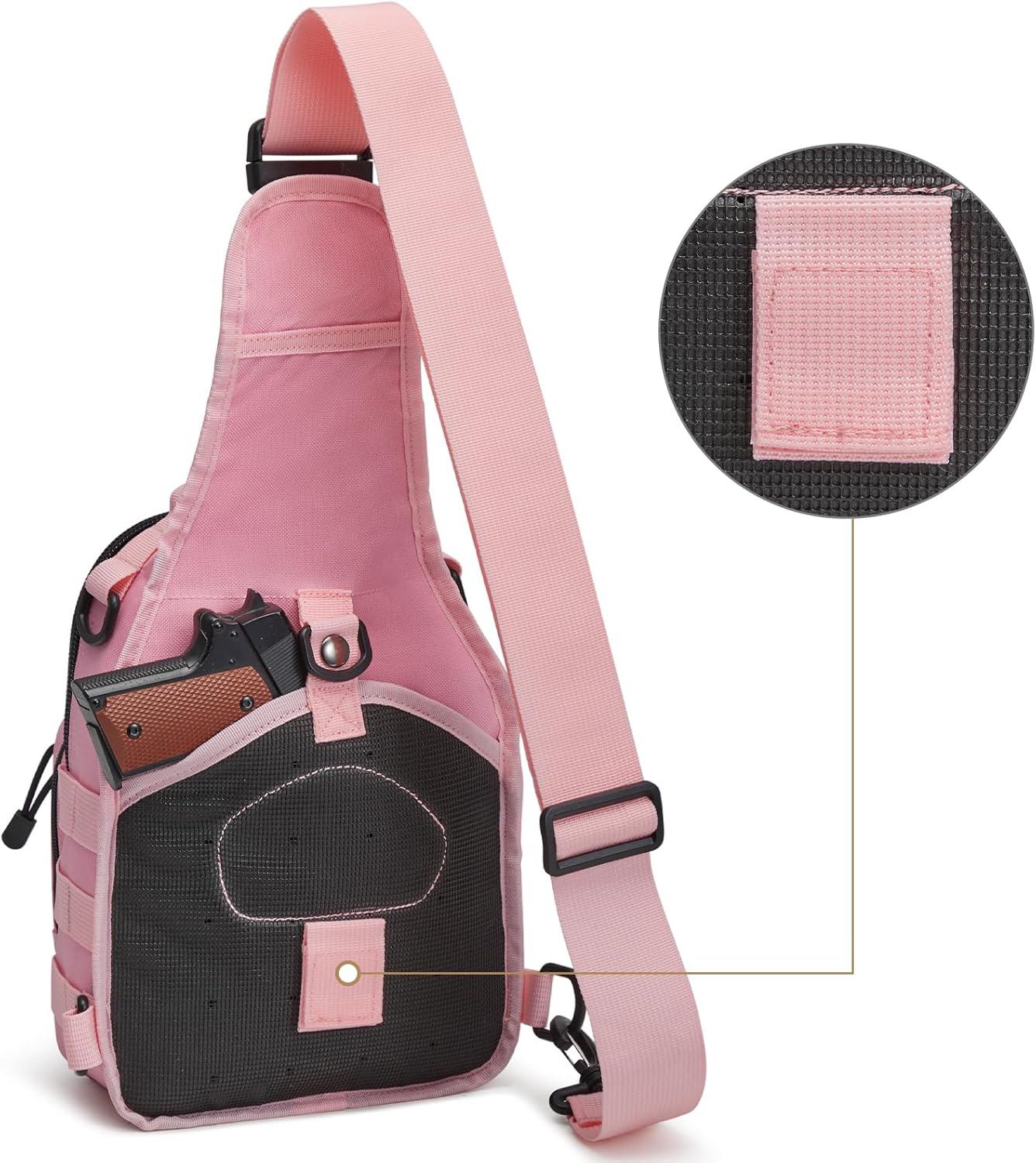 imageG4Free Outdoor Tactical Bag Backpack Military Sport Bag Pack Sling Shoulder Backpack Tactical Pack for Every Day CarryPink