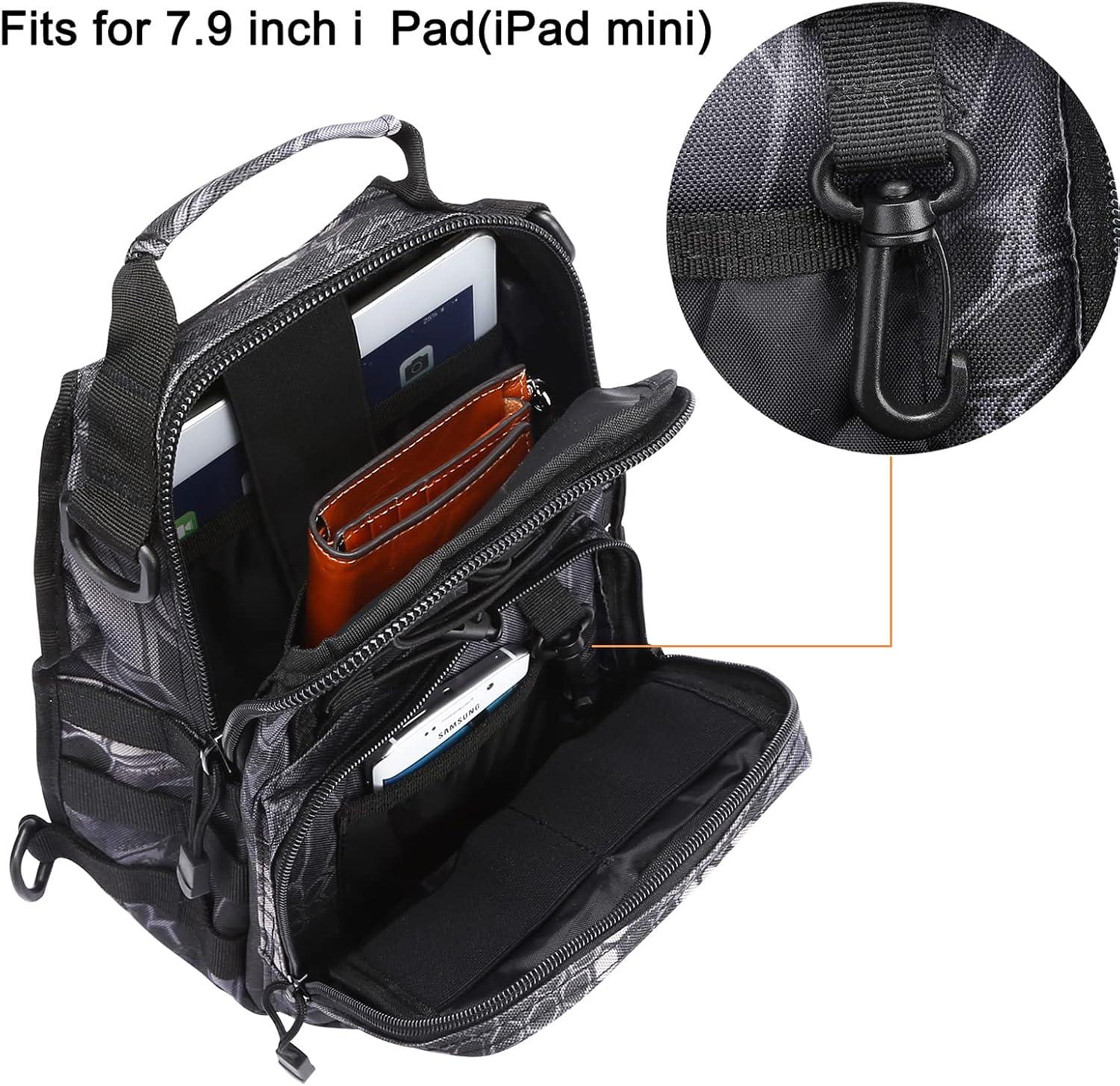 imageG4Free Outdoor Tactical Bag Backpack Military Sport Bag Pack Sling Shoulder Backpack Tactical Pack for Every Day CarryPythons Grain Black