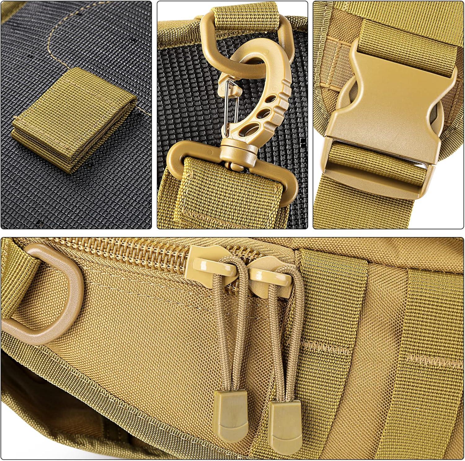 imageG4Free Outdoor Tactical Bag Backpack Military Sport Bag Pack Sling Shoulder Backpack Tactical Pack for Every Day CarryTan