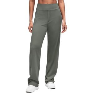 G4Free ShiftReady Women Dress Yoga Pants with Hidden Zipper Pockets High Waist Work Trousers Travel Slack Petite/Regular/Tall(Gray Sage)