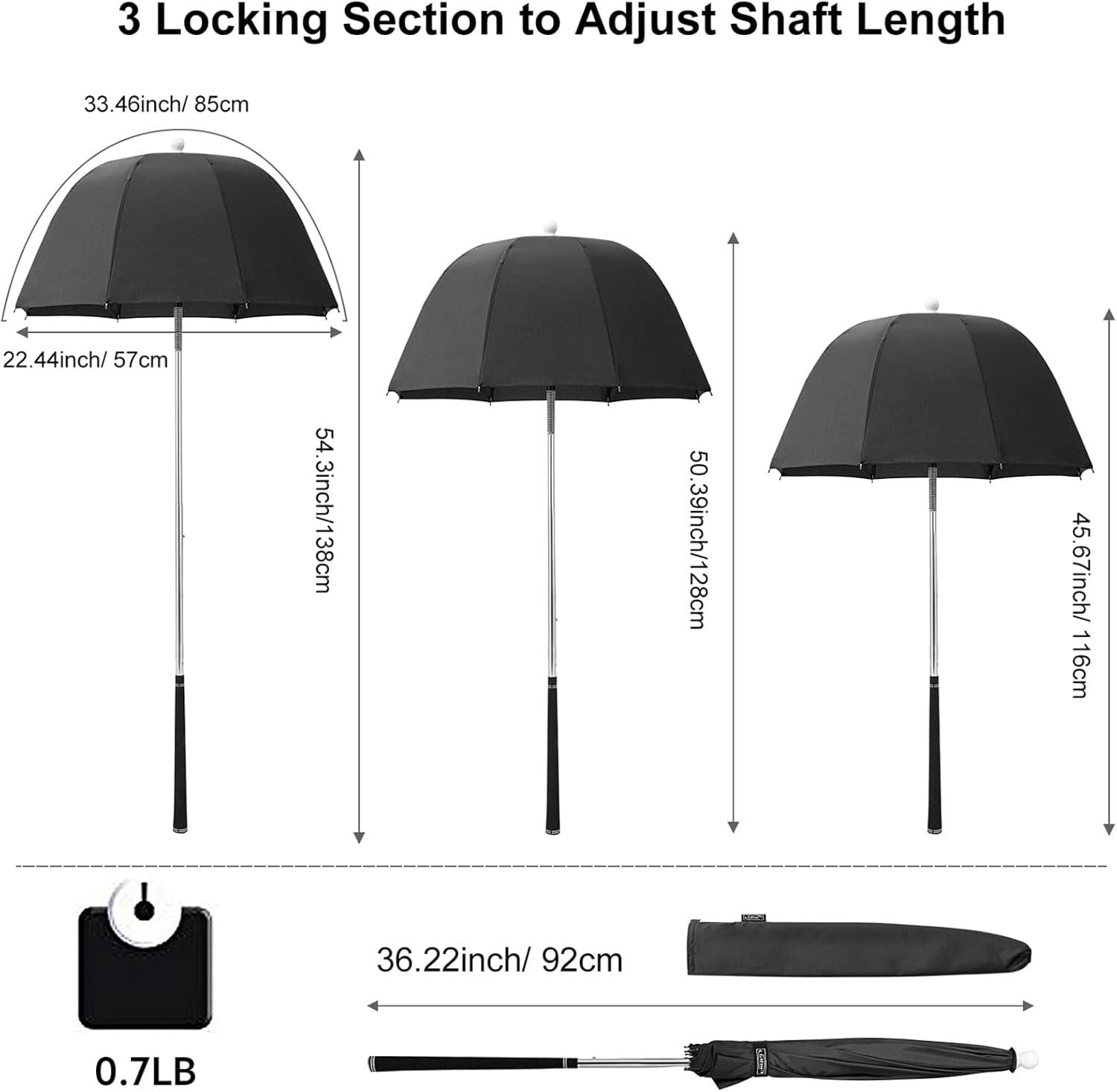 imageG4Free Golf Bag Umbrella for Club Protection Flex UmbrellaBlack