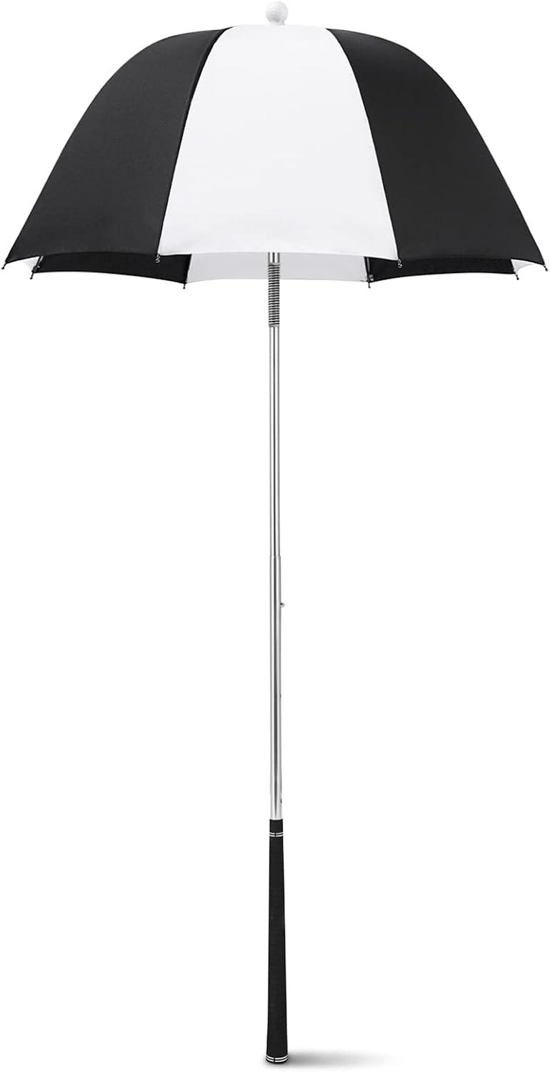imageG4Free Golf Bag Umbrella for Club Protection Flex UmbrellaBlackWhite
