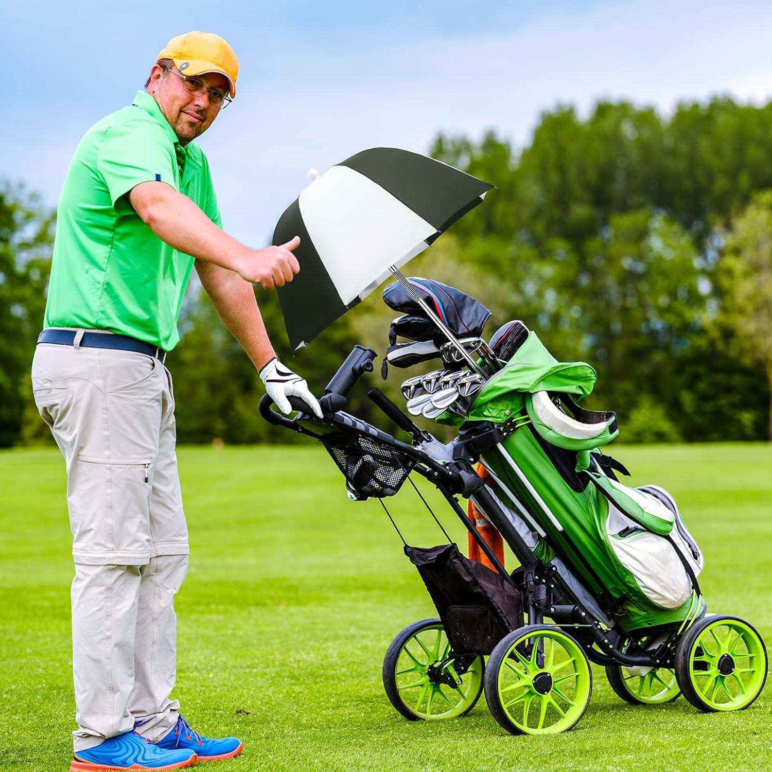imageG4Free Golf Bag Umbrella for Club Protection Flex UmbrellaBlackWhite