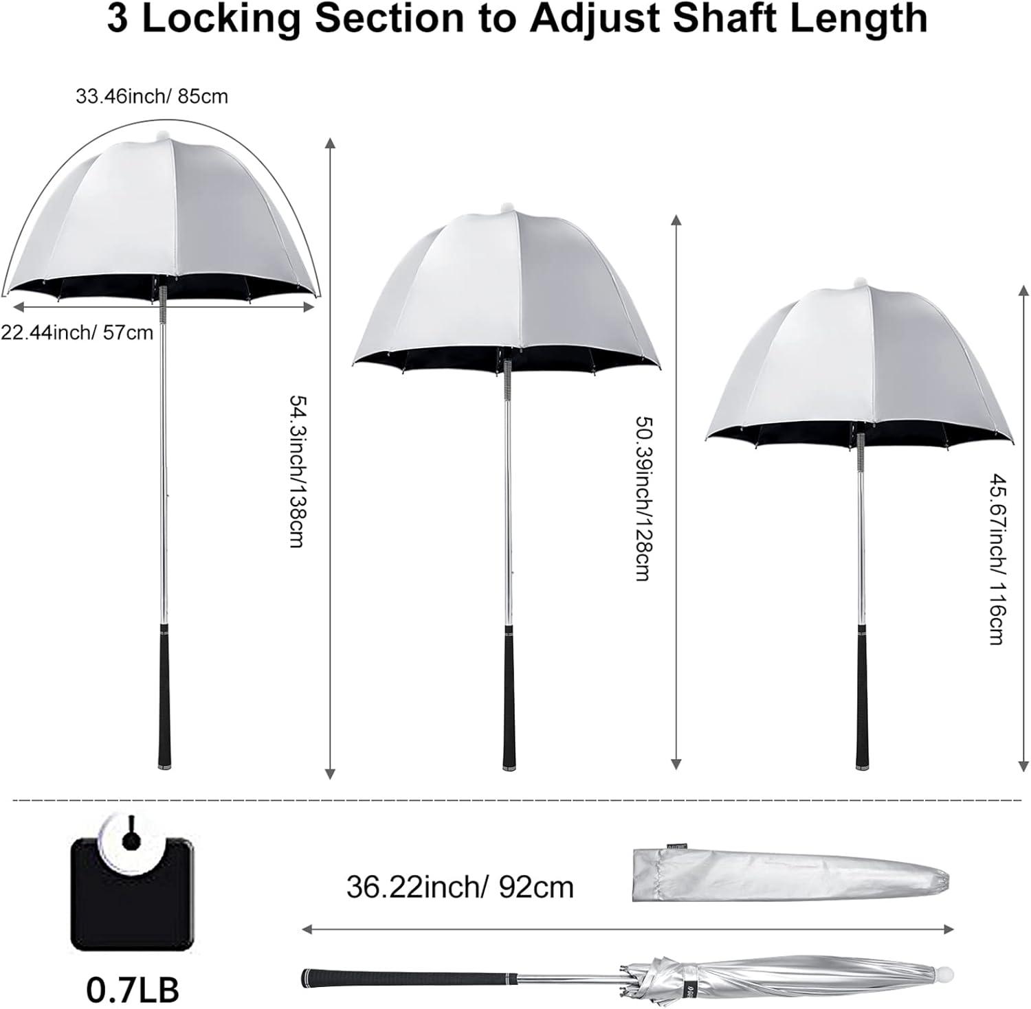 imageG4Free Golf Bag Umbrella for Club Protection Flex UmbrellaSilver