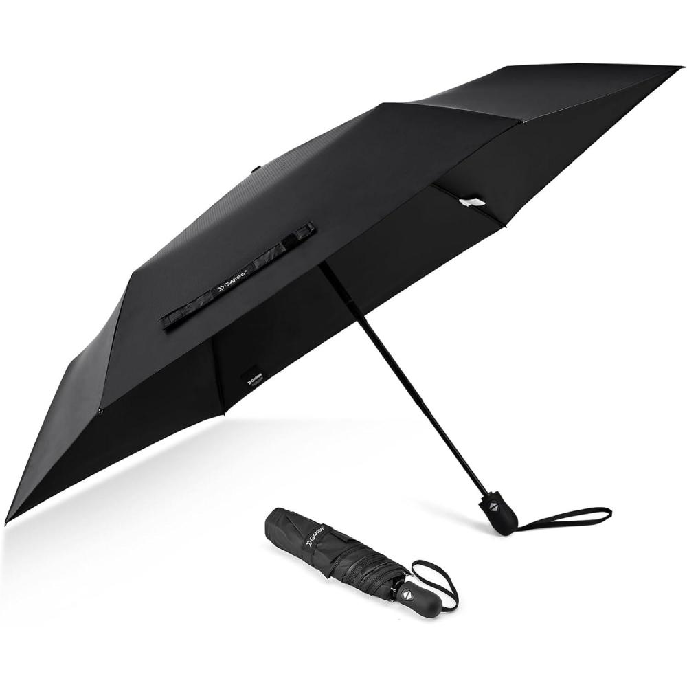 imageG4Free Mini Ultralight Umbrella UPF 50 UV Protection Compact Lightweight Travel Umbrella Super Slim Small Portable Automatic Open and Close40 Inch20D Black PlaidBlack