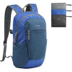 G4Free Packable Hiking Backpack 20L Lightweight Foldable Travel Daypack with Thickened Back Panel for Men Women(Black)(Blue)