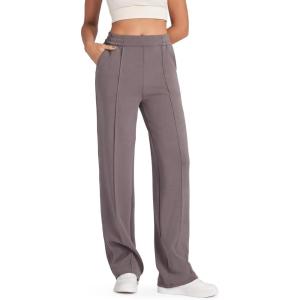 G4Free Smoofit Modal Soft Women Wide Leg Sweatpants Yoga Pants Casual Lounge Trousers Short/Petite/Regular/Tall/Extra Tall(Taupe)