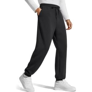 G4Free Men’s Smoofit Fleece Lined Joggers Pants Winter Thermal Sweatpants Warm Casual Lounge Drawstring with Pockets(Black)