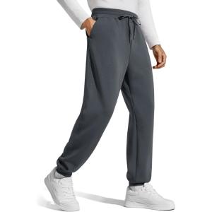 G4Free Men’s Smoofit Fleece Lined Joggers Pants Winter Thermal Sweatpants Warm Casual Lounge Drawstring with Pockets(Dark Gray)