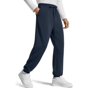 G4Free Men’s Smoofit Fleece Lined Joggers Pants Winter Thermal Sweatpants Warm Casual Lounge Drawstring with Pockets(Dark Navy)