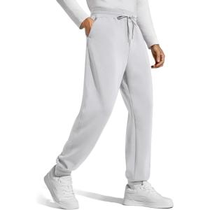 G4Free Men’s Smoofit Fleece Lined Joggers Pants Winter Thermal Sweatpants Warm Casual Lounge Drawstring with Pockets(Light Gray)