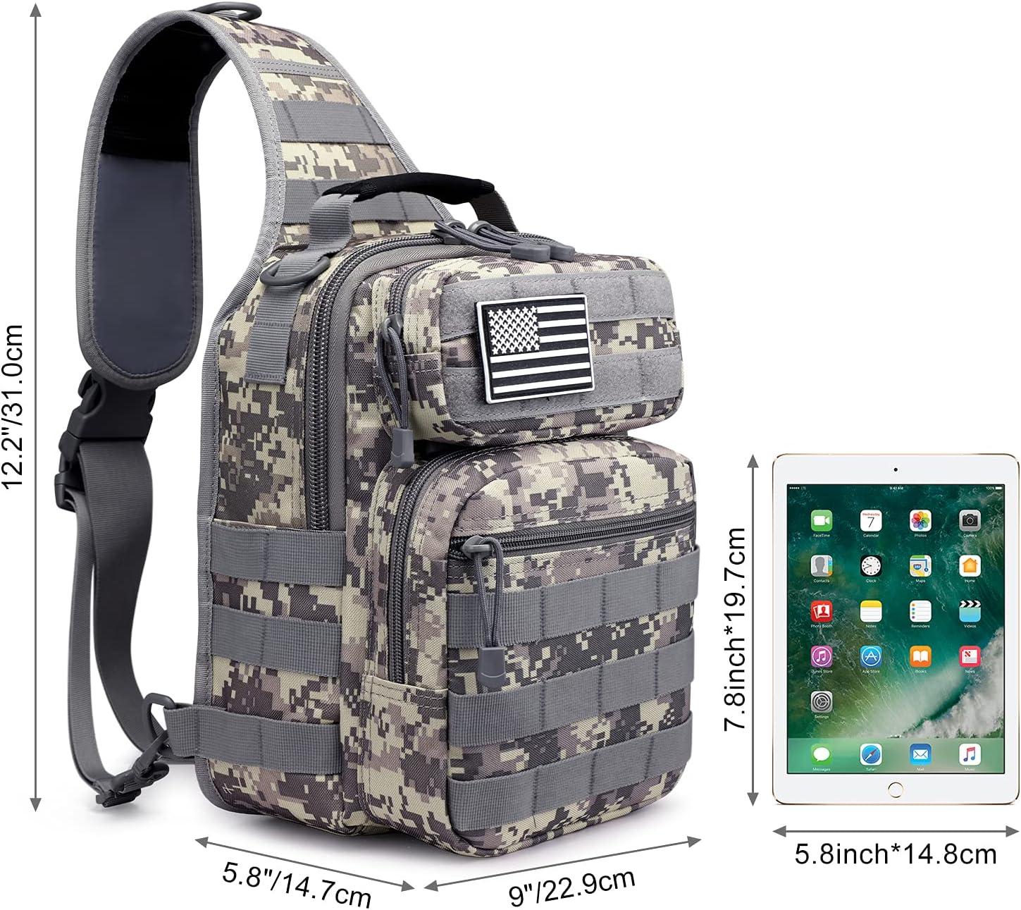 imageG4Free Tactical Sling Bag Backpack Military Rover Shoulder Sling Pack Molle EDC Small Crossbody Chest PackNew Acu