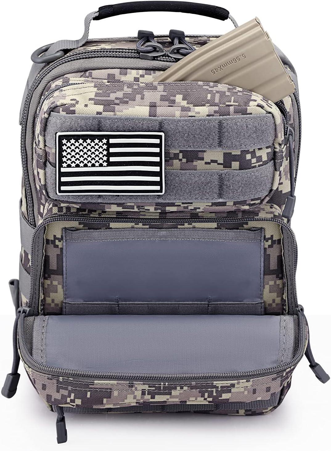 imageG4Free Tactical Sling Bag Backpack Military Rover Shoulder Sling Pack Molle EDC Small Crossbody Chest PackNew Acu