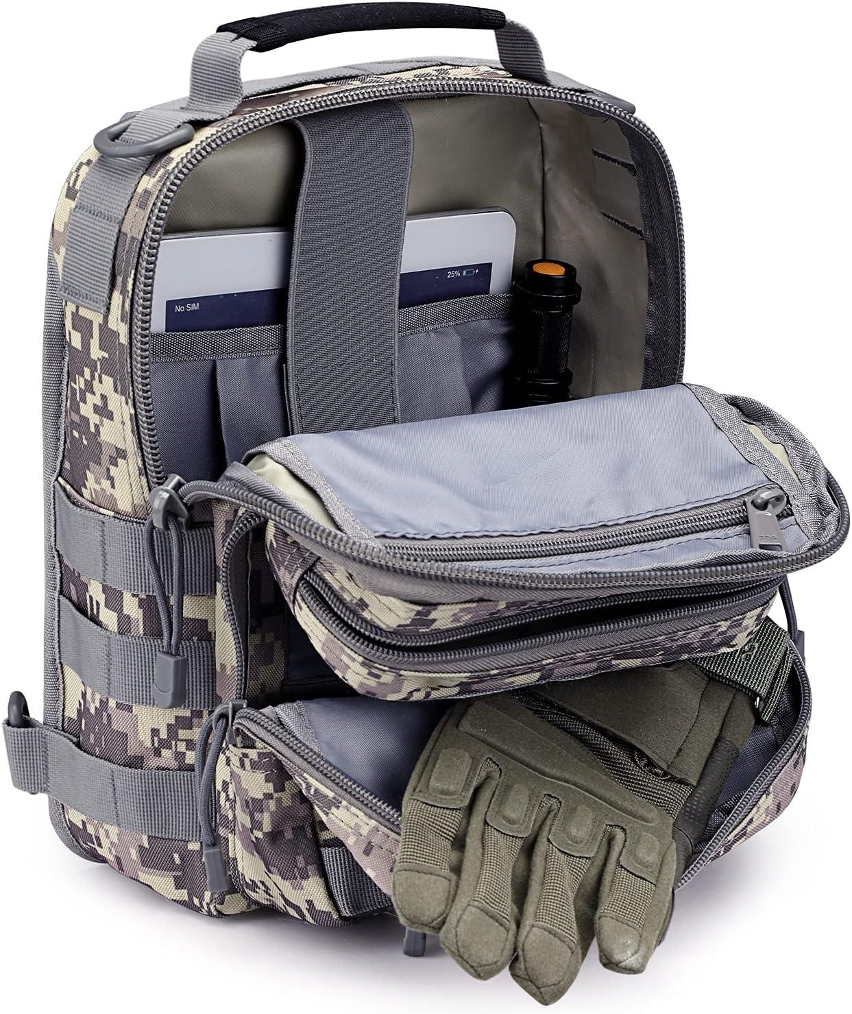 imageG4Free Tactical Sling Bag Backpack Military Rover Shoulder Sling Pack Molle EDC Small Crossbody Chest PackNew Acu
