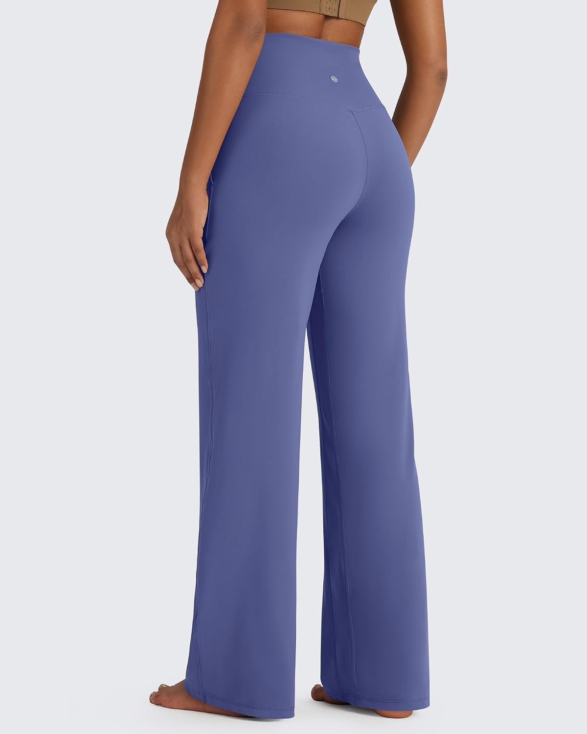 image:imageG4Free BareFeel Womens Wide Leg Stretch Yoga Pants with Pockets UltraSoft amp SkinFriendlyMoistureWickingPill amp Snag ResistantLYCRA StretchampShape HoldDusky Purple
