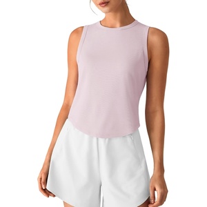 G4Free Lyocell Workout Athletic Tank Tops High Neck Sleeveless Yoga Tanks Loose Gym Running Exercixe Top(Light Pink)