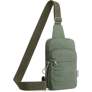 G4Free Small Crossbody Bag for Women, Anti Theft RFID Blocking Travel Purse | Mini Sling Bag, Nylon, 1.5L, Lightweight, Water Resistant, Reversible & Ajustable Strap, for Work & Travel, Zipper(Sage Green)