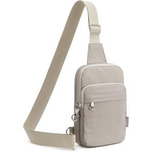 G4Free Small Crossbody Bag for Women, Anti Theft RFID Blocking Travel Purse | Mini Sling Bag, Nylon, 1.5L, Lightweight, Water Resistant, Reversible & Ajustable Strap, for Work & Travel, Zipper(Khaki)