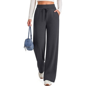 G4Free Smoofit Wide Leg Sweatpants Women Drawstring with Pockets | Silky Smooth Modal,with Peach-fuzz Soft,Drape,High Elastic Waist,for Casual,Travel or Daily Life(Dark Gray)
