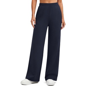 G4Free Smoofit Wide Leg Sweatpants for Women Narrow Elastic Waistband | Modal Soft Modal,Peach-fuzz Soft,Silky Smooth,High Waisted,Wide Leg,2 Side Pockets,for Casual or Travel(Dark Navy)