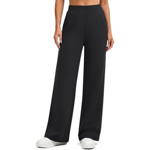 G4Free Smoofit Wide Leg Sweatpants for Women Narrow Elastic Waistband | Modal Soft Modal,Peach-fuzz Soft,Silky Smooth,High Waisted,Wide Leg,2 Side Pockets,for Casual or Travel(Black)