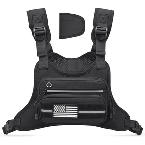 G4Free Tactical Chest Pack Bag, Quick Access Molle Chest Rig | for EDC, Running, Fishing, Hiking, Cycling, Sports, Travel(Black)
