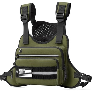 G4Free Tactical Chest Pack Bag, Quick Access Molle Chest Rig | for EDC, Running, Fishing, Hiking, Cycling, Sports, Travel(Olive Green)