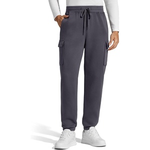 G4Free Flurrylux Mens Fleece Lined Joggers with 4 Pockets Warm Sweatpants(Dark Gray)