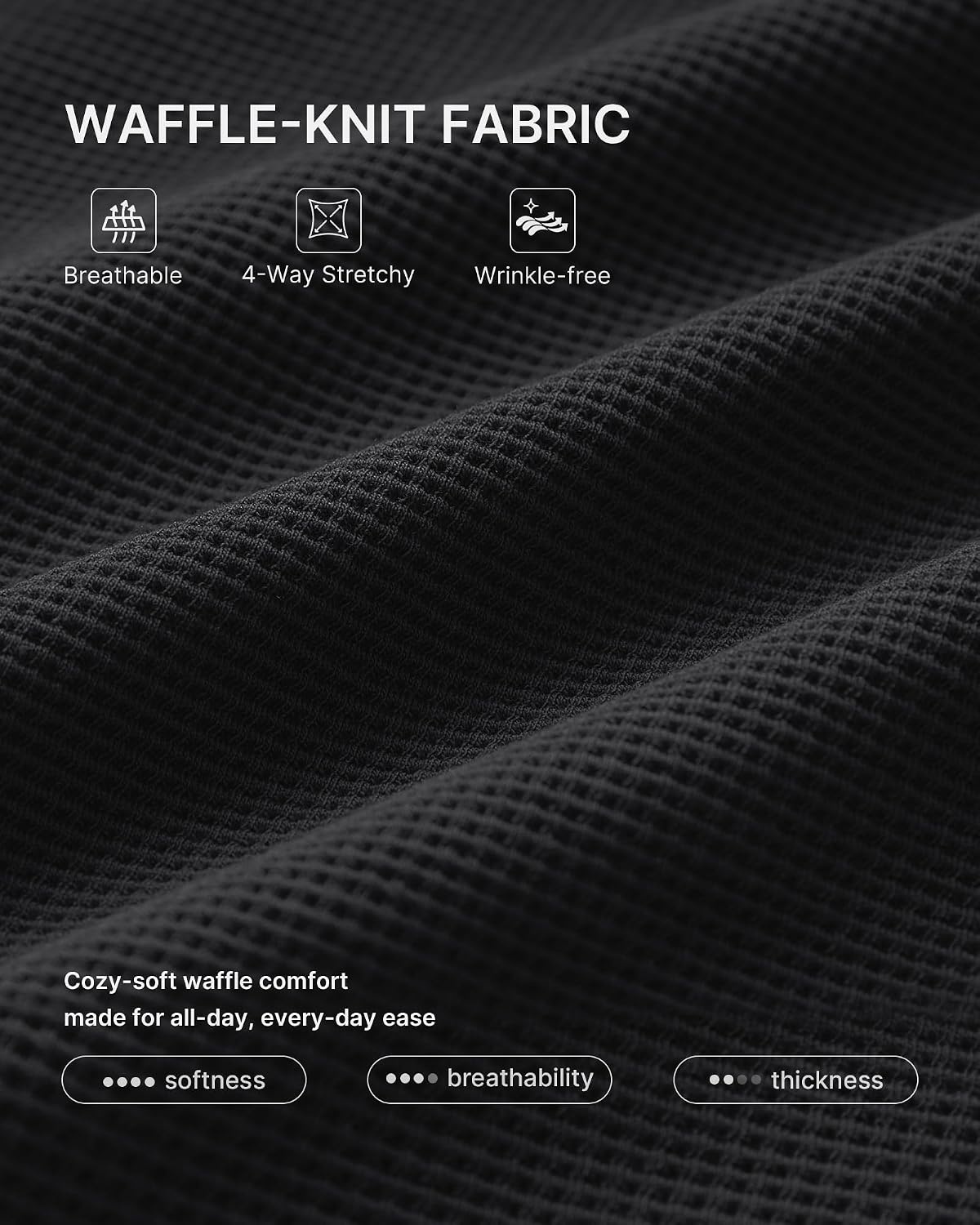 image:imageG4Free Waffle Wide Leg Casual Womens Sweatpants Comfy Lounge Pants with PocketsBlack