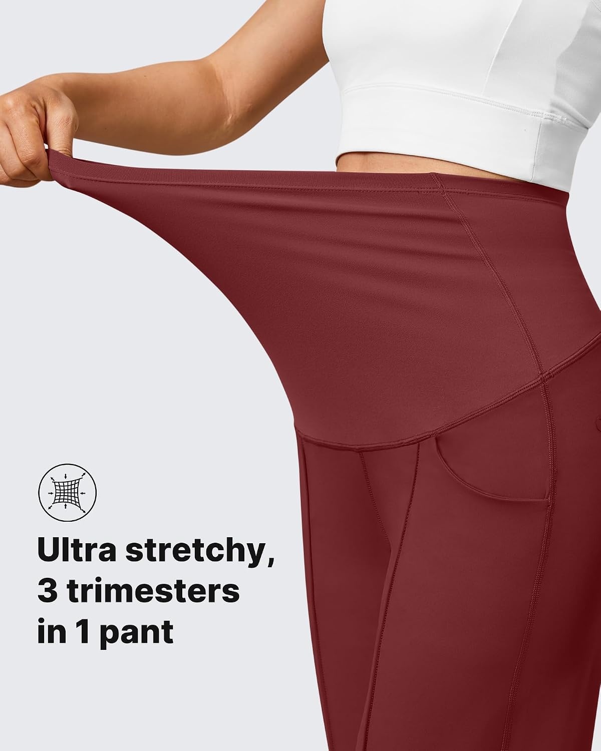 image:imageG4Free EverGoing Maternity Dress Pants Pregnancy Trousers Over the BellyWine
