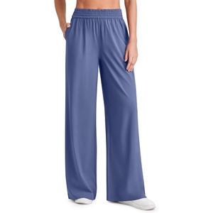 G4Free Chillwhisp Lightweight Wide Leg Pants Women Elastic Waist Summer(Dusky Purple)
