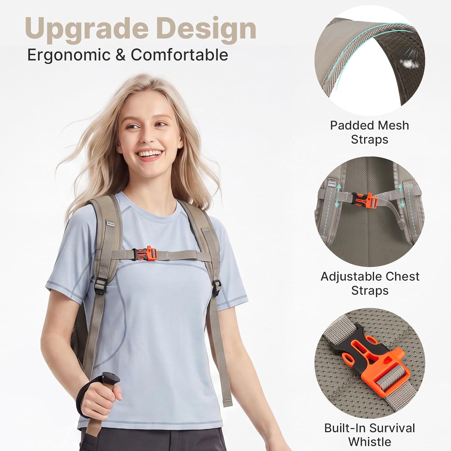 image:imageG4Free 10L Small Backpack for Women MenLight Khaki