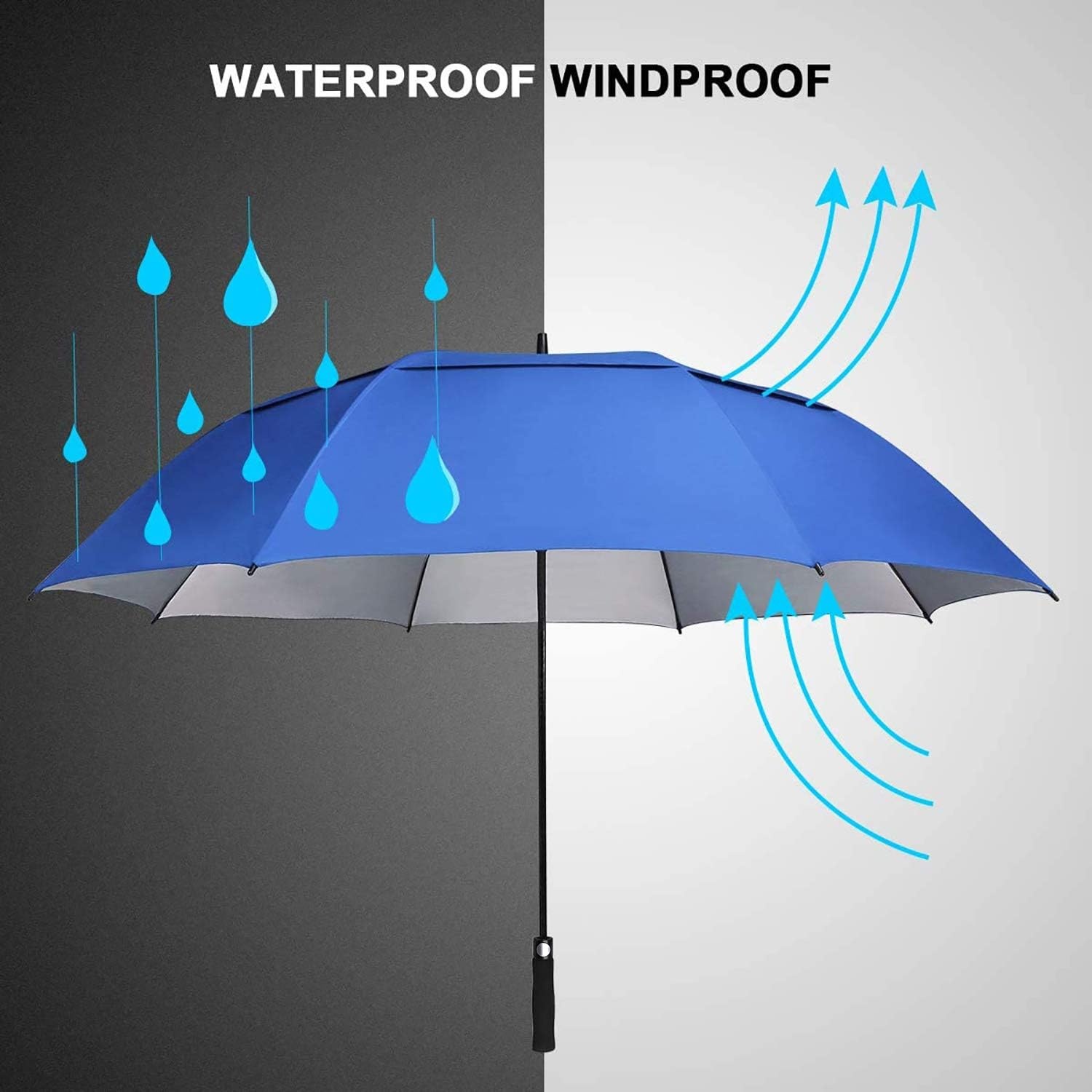 image:imageG4Free 546268 Inch Extra Large Sun Golf Umbrella Windproof Stick UmbrellaSapphire