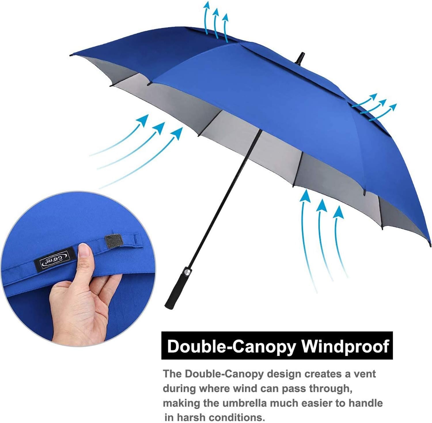 image:imageG4Free 546268 Inch Extra Large Sun Golf Umbrella Windproof Stick UmbrellaSapphire