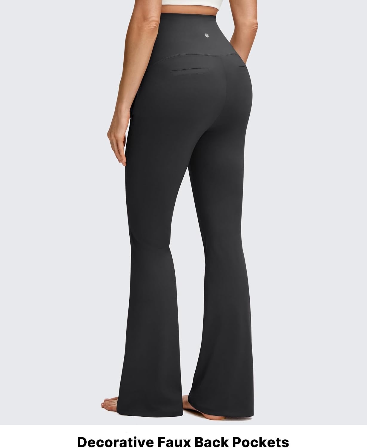 image:imageG4Free BareFeel Maternity Flare Leggings Pregnancy Dress Pants for WorkBlack